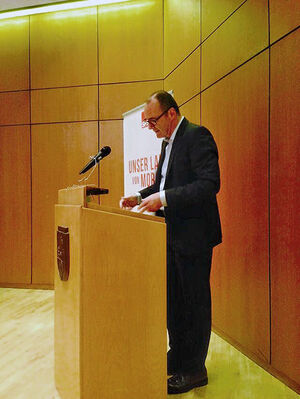 Bernhard Kukatzki bei seiner Vorstellungsrede.