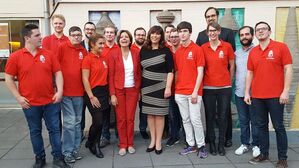 Die Jusos Ludwigshafen mit Jutta Steinruck und Malu Dreyer